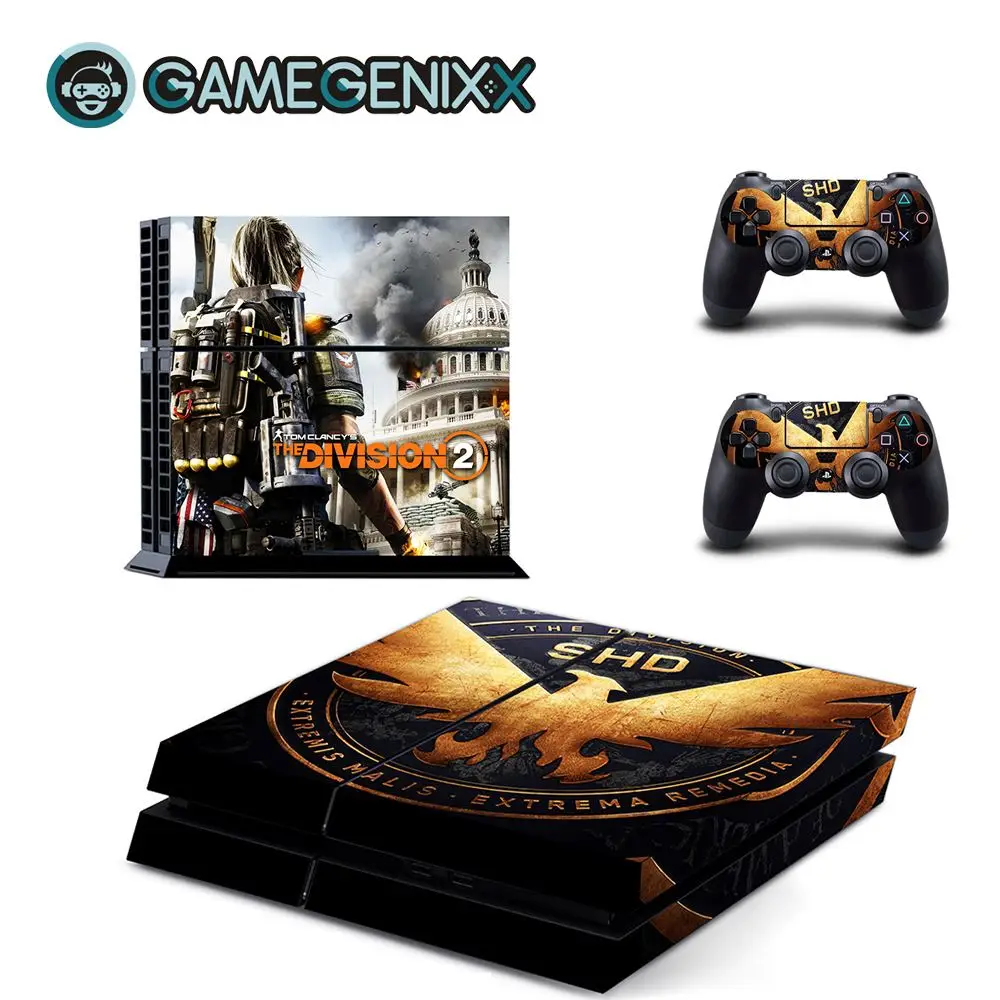 Защитная Наклейка на кожу GAMEGENIXX для консоли PS4 и 2 контроллеров-Division 2