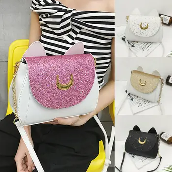 

Sequin Moon Cat Bag Women's Shoulder Bag Chain Bag Crossbody Totes Handbags