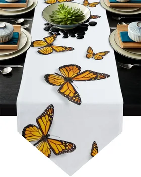 

Animal Butterfly Moth Table Runner Home Decor Tablecloth Table Runners for Wedding Christmas Dining Table Decor