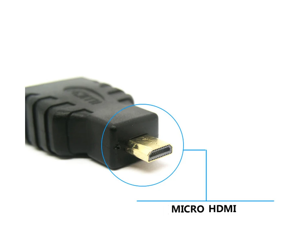 Micro-HDMI к HDMI адаптер позолоченный 1080P Micro HDMI штекер к стандартному HDMI Женский удлинитель