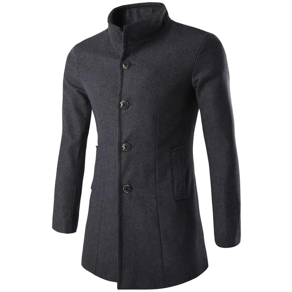 2019 Winter Trench Coat Men Fashion Long Overcoat men Hot Sale Woollen Coat Thick Men's Clothing 2019 Winter Trench Coat Men Fashion Long Overcoat men Hot Sale Woollen Coat Thick Men's Clothing