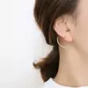 HUANZHI-pendientes de Clip curvo irregulares para mujer y niña, aretes simples de distorsión geométrica, sin perforaciones, 2022 ► Foto 3/6