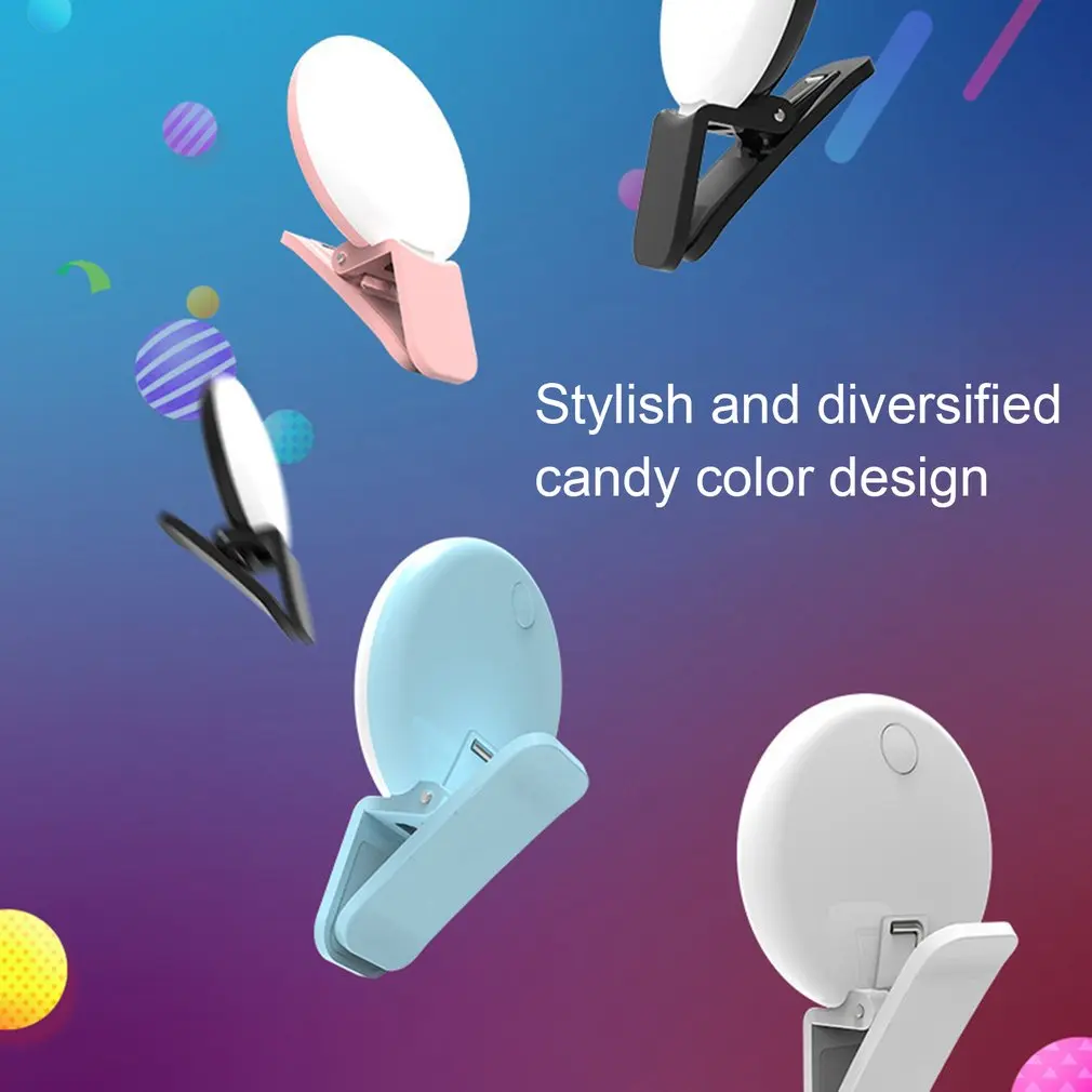 Selfie Flash Led Clip-on Mobile Phone Selfie Light Night Enhancing Fill Light Female Beauty Self-timer Lamp