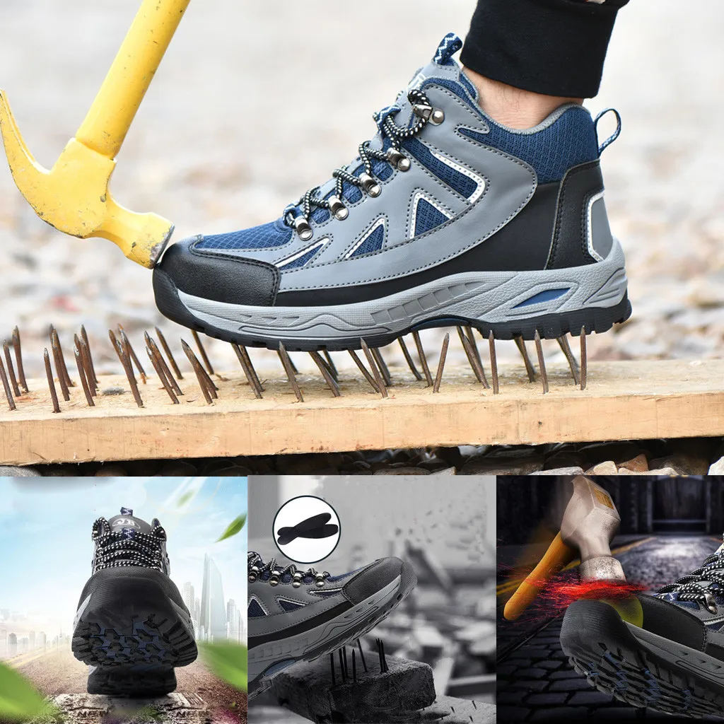 steel toe cap high top trainers