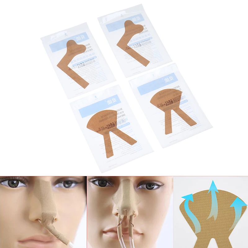2pcs Nose Bridge Fixed Sticker Practical Nasal Feeding Tube Adhesive Tape Sticker Catheter Fixed Sticker Stomach Tube Fixation