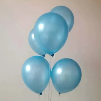 

100pcs/lot 10inch latex baloons 1.5g pearl light blue ballons wedding inflatable air globos decoration anniversaire helium