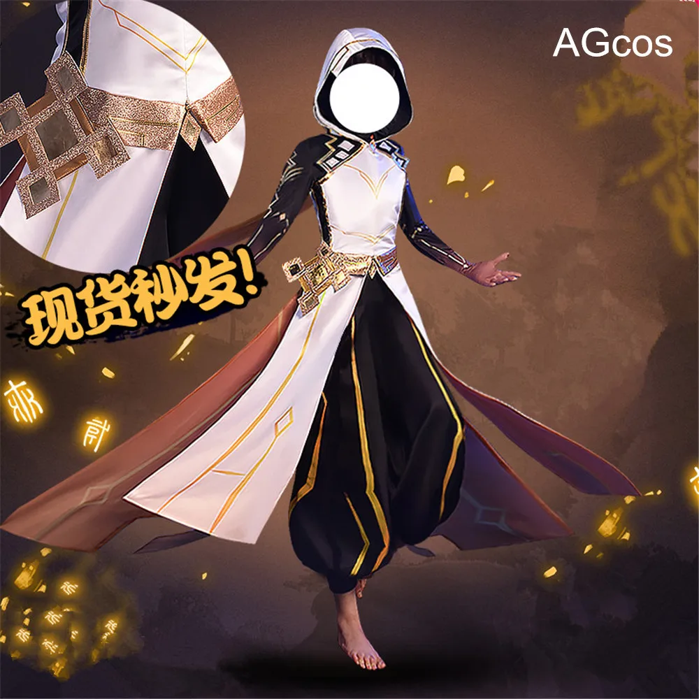 

Костюм для косплея Zhongli Morax от AGCOS в наличии Genshin Impact, мужские костюмы для косплея Чжун ли, топ + брюки + перчатки