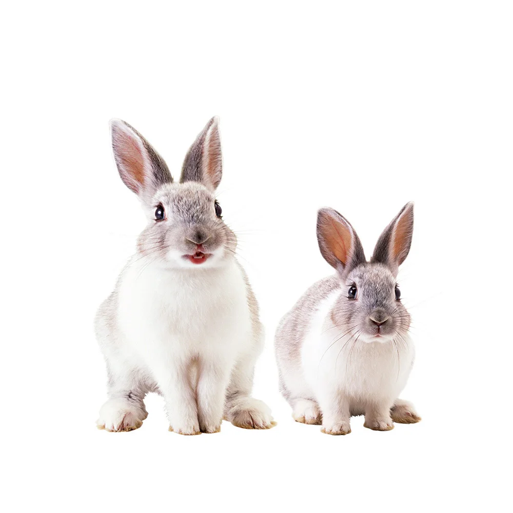 Стильные 3D наклейки на стену с кроликами украшение для детской комнаты обои