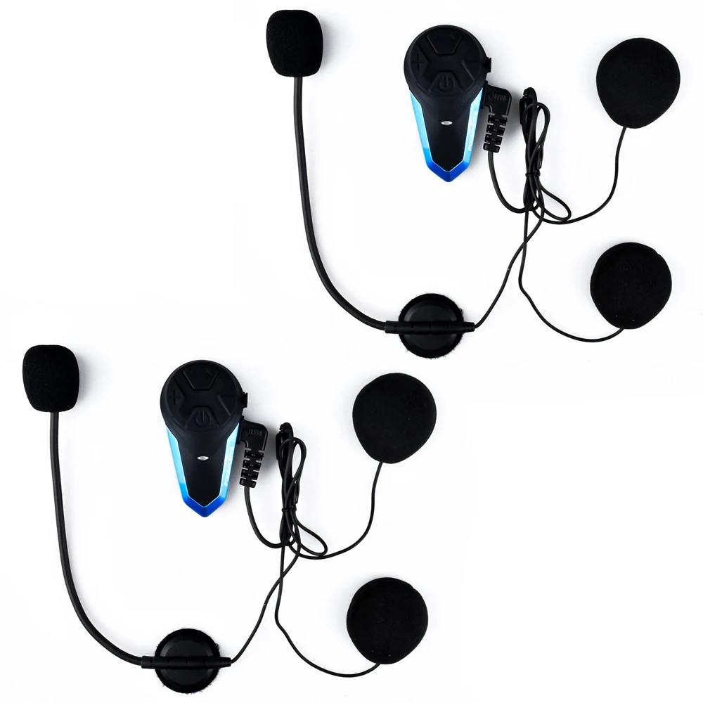 2pcs Fodsports BT-S3 Intercom FM radio waterproof headphones helmet 2 riders motorcycle intercom 1000m bluetooth helmet