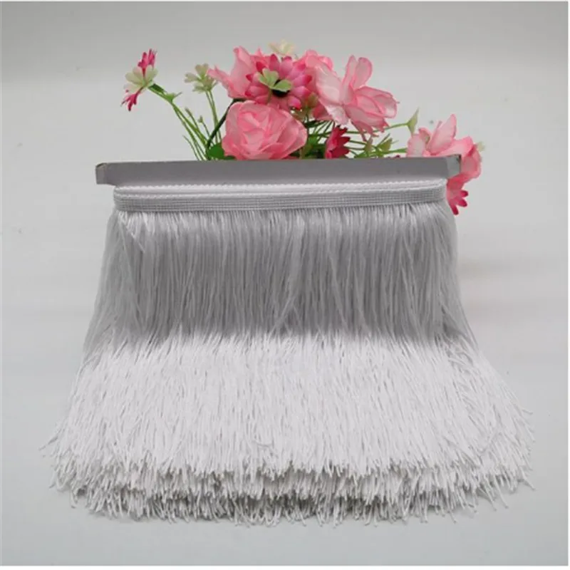 Description Picture 4 of item30cm Long Fringe Lace Tassel Polyester Lace Trim Ribbon Latin dance skirt curtain fringes for sewing DIY Accessories SAD01