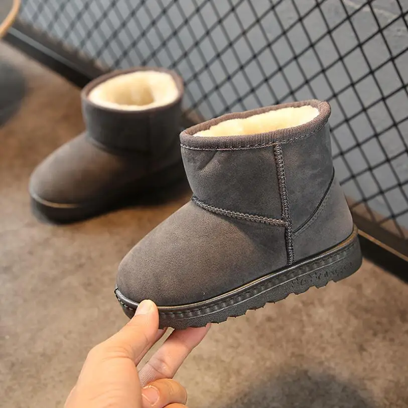 

Girls Baby Leather UG Snow Boots Ankle Winter Warm Non-slip Kids Boys for Infant Toddler Shoes Little Kids Winter Boots Baby