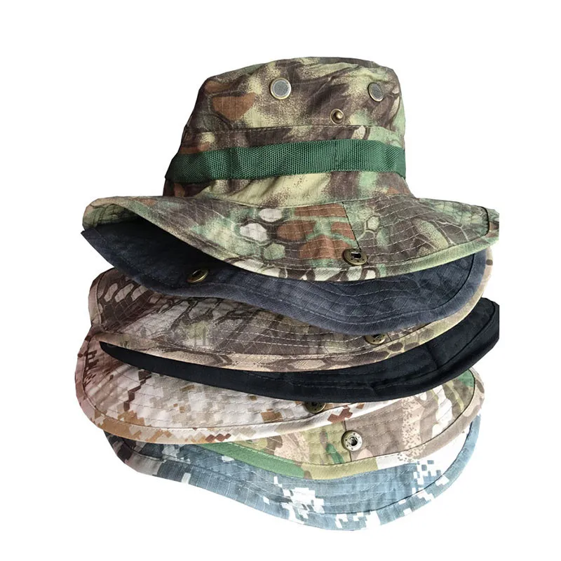 Camouflage Military Boonie Hat Us Army Tactical Cap Camo Men Outdoor