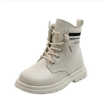 

Winter Children Boots Leather Princess Martin Boots Fashion Plush Casual Child Shoes For Girls Boys Sport Shoes Kids Boots