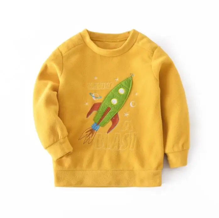 Yellow Повседневные детские толстовки с капюшоном; теплое зимнее Детское пальто для мальчиков; флисовые толстовки с героями мультфильмов; милый свитер для девочек - Цвет: Yellow