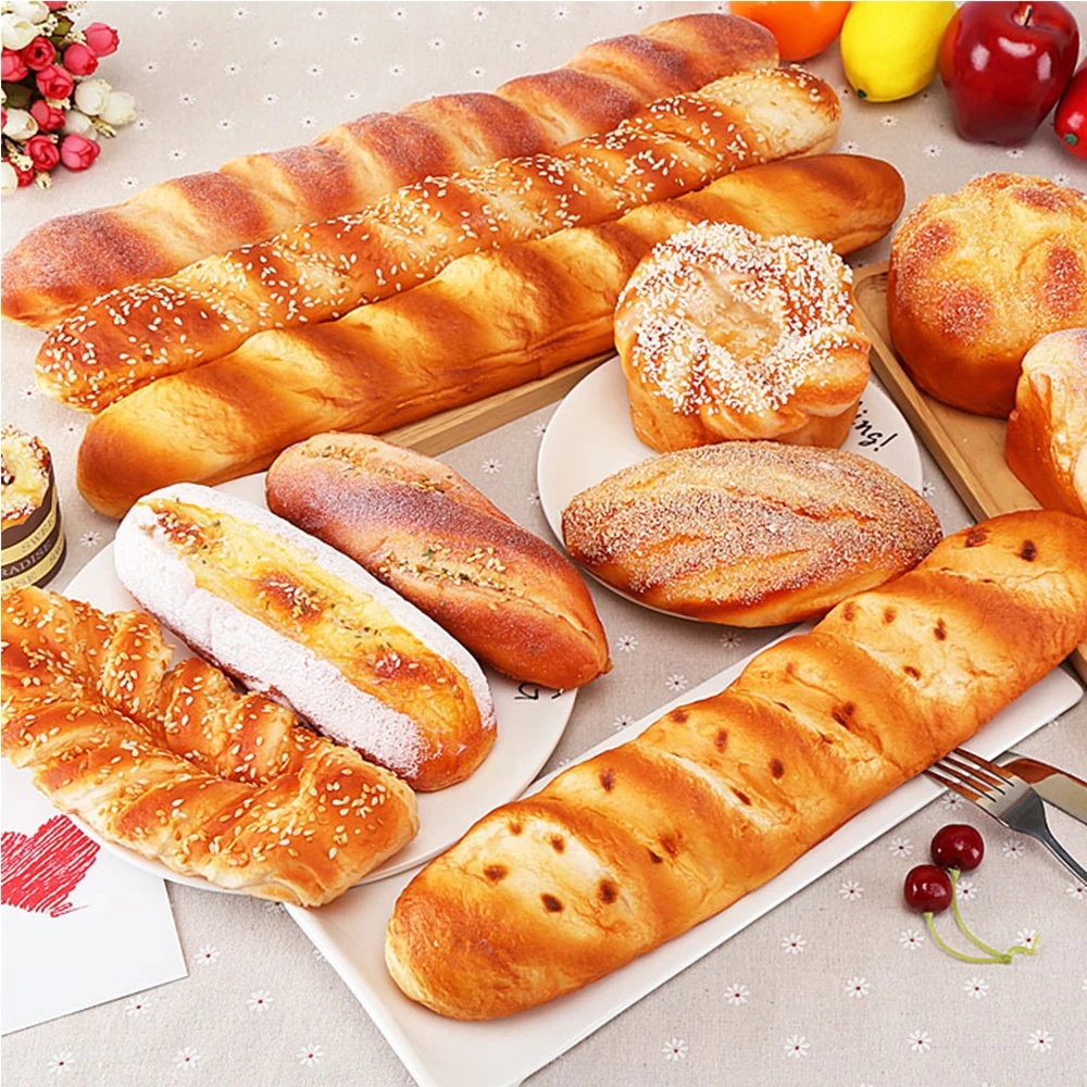 Enfeites de pão falso artificial, artesanato de bolo, padaria, crianças, brinquedo de cozinha, rosquinhas, modelo de simulação
