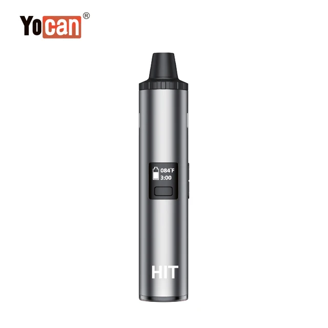 Original Yocan Hit With 1400mAh Battery Magnetic Mouthpiece OLED Display Ceramic Heating Coil Sliver