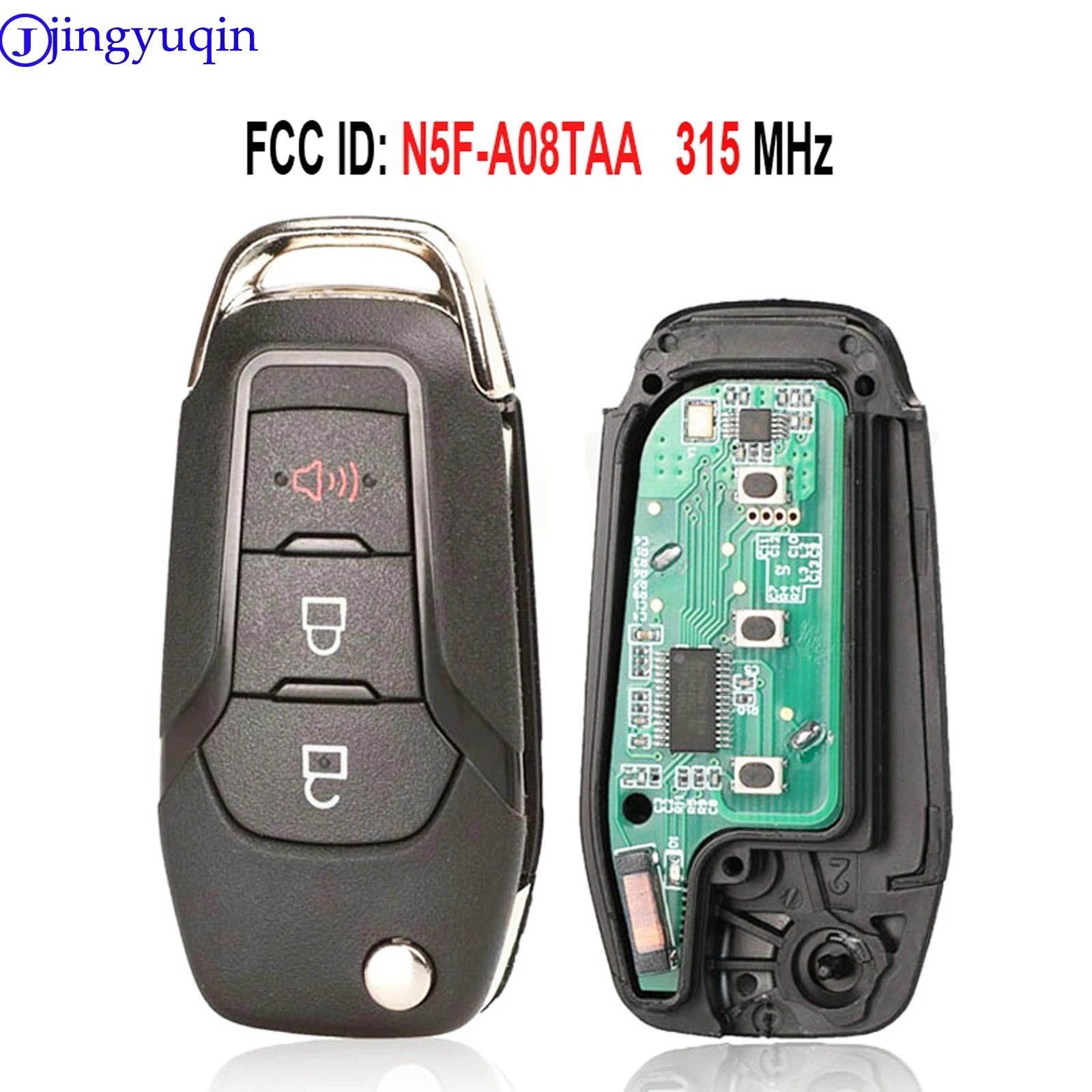 Jingyuqin умный дистанционный флип ключ БЕСКЛЮЧЕВОЙ вход Fob для Ford Fusion 2013 2016 3 кнопки 315