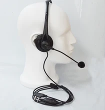 Baofeng – accessoires de talkie walkie, casque de tête avec doigt, microphone PTT, 2 broches, casque tactique pour UV 5R UV 82 UV 9R
