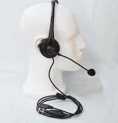 Baofeng Auriculares con micrófono PTT para walkie talkie, accesorios de cabeza, 2 pines, actical, para UV 5R, UV 82 y UV 9R