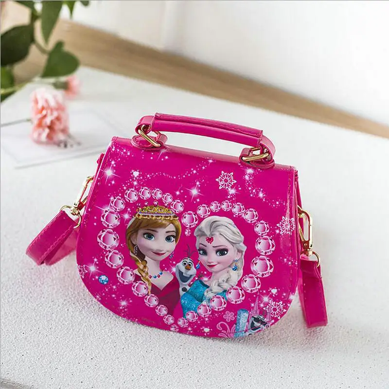 Новая детская сумка с рисунком Эльзы и Анны, милая сумка на плечо для девочек, детская сумка-тоут для девочек, сумка-мессенджер, мини-сумка принцессы - Цвет: same as picture