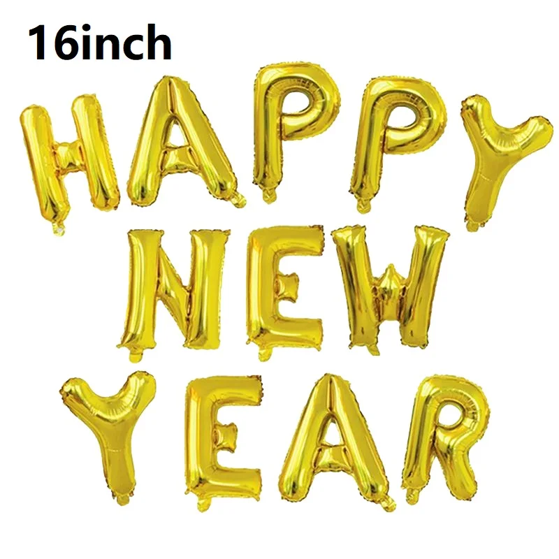 Happy New Year 1 шт., фольгированный воздушный шар с рождественским оленем, Счастливое Рождество, год, декоративный шар для рождества, украшения для дня рождения, вечеринки для детей - Цвет: Happy New Year