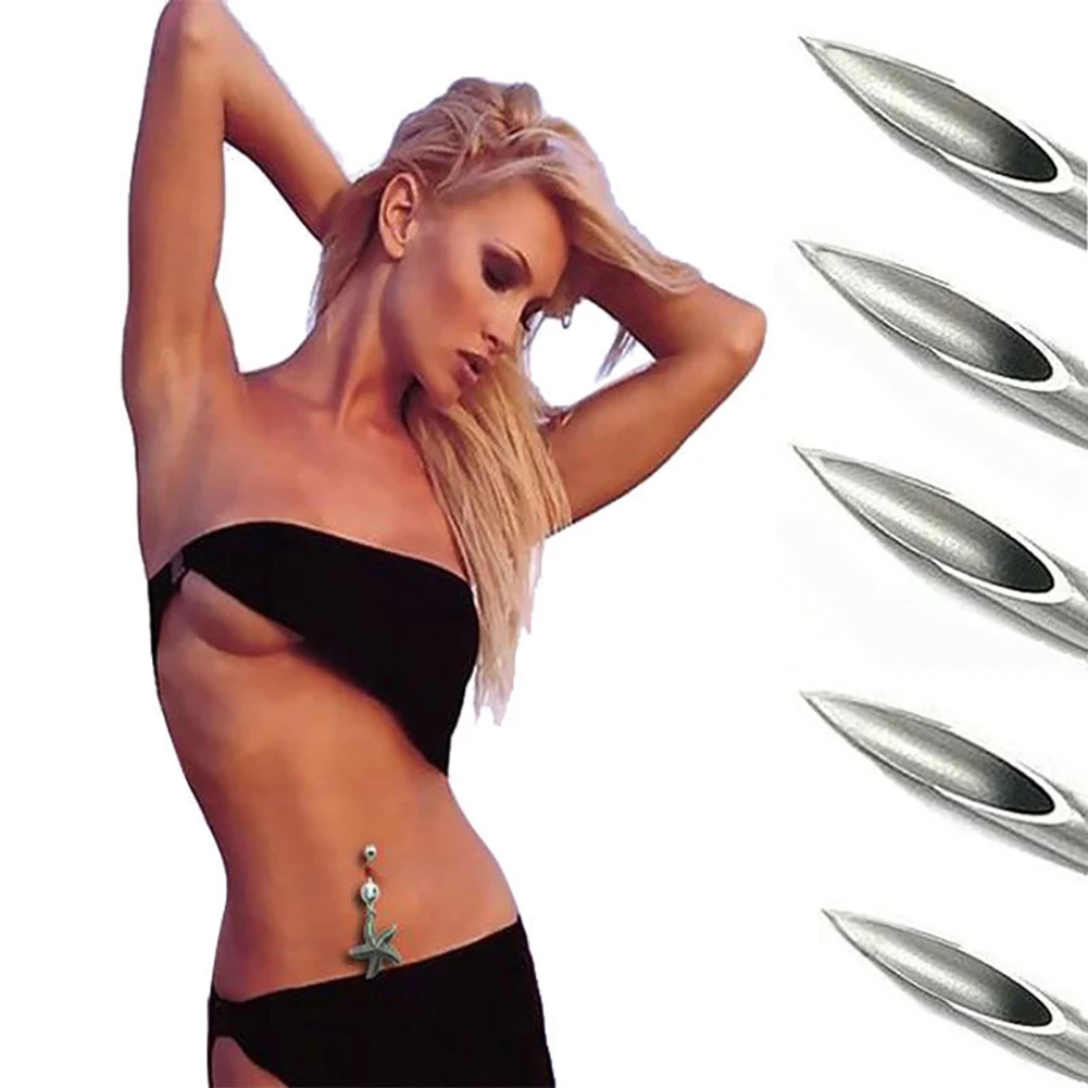 10Pcs Disposable Sterile Body Piercing Needles for Navel Nipple Ear Nose Lip Tattoo Needles makeup 12/14/16/18/20G High Quality