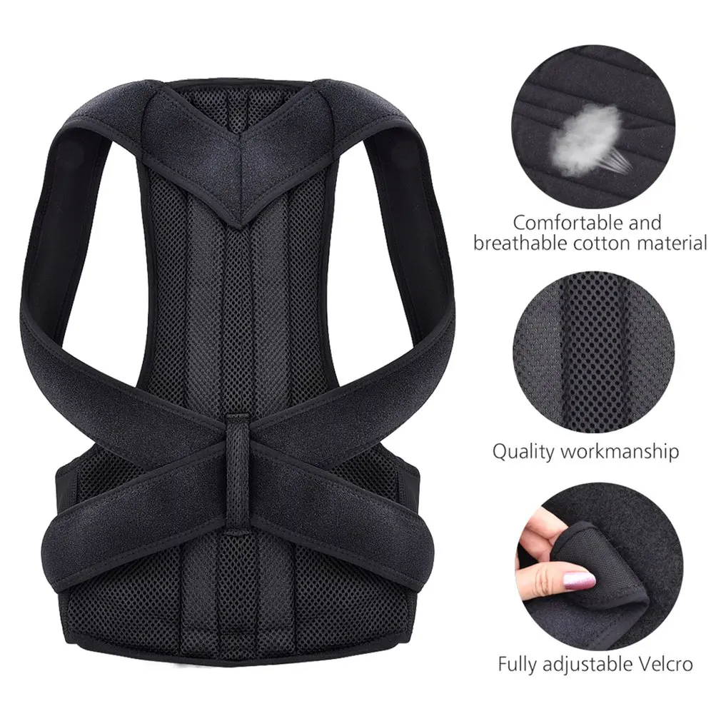 

Unisex Posture Corrector Lumbar Lower Back Support Shoulder Brace Pain Relief AU Back Posture Corrector New Style