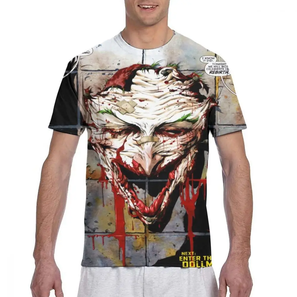  Joker Heath Ledger Costume Newest Clown Joker T Shirt 3D Print Blouse Funny Joker Tattoos Costume C