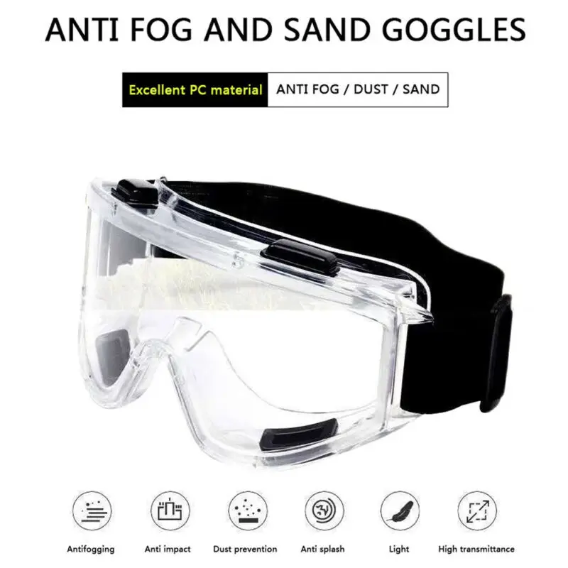 

Anti Fog Splash-proof Anti-dust Anti-droplets Anti Fluid Goggle Safety Clear Goggles Glasses Work Protection Eyewear