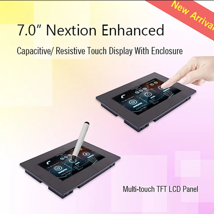 Nextion NX8048K070_011R Улучшенный резистивный экран с внешним корпусом 7 дюймов взаимодействие человека-компьютера HMI английская версия
