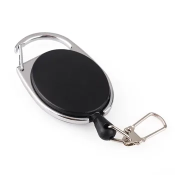 

Retractable Pull Key Ring Chain Reel ID Lanyard Name Tag Card Badge Holder Reel Recoil Belt Key Ring Clip Wholesale