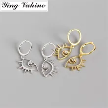 Ying Vahine стерлингового серебра 925 абстрактные глаза серьги-гвоздики с подвеской для женщин