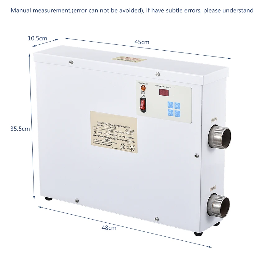 Спа-нагреватель Электрический бассейн и спа-ванна подогреватель воды в ванной термостат аксессуары для бассейна 220 кВт 380 в/в