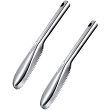 

Stainless Steel Fish Skin Brush Scraping Fishing Scale Scraper Peeler Remover Seafood Cleaning Graters for Kitchen Cooking Tools