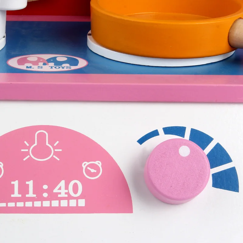 

[Youlebi] Model Kitchen Set Mushroom Small Stove Wooden Children Gas Stove Model Kitchen Toy