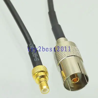 

DHL/EMS 50 Sets RG174 IEC PAL DVB-T jack pin to SMB plug pin RF Jumper pigtail Cable 8inch -C1