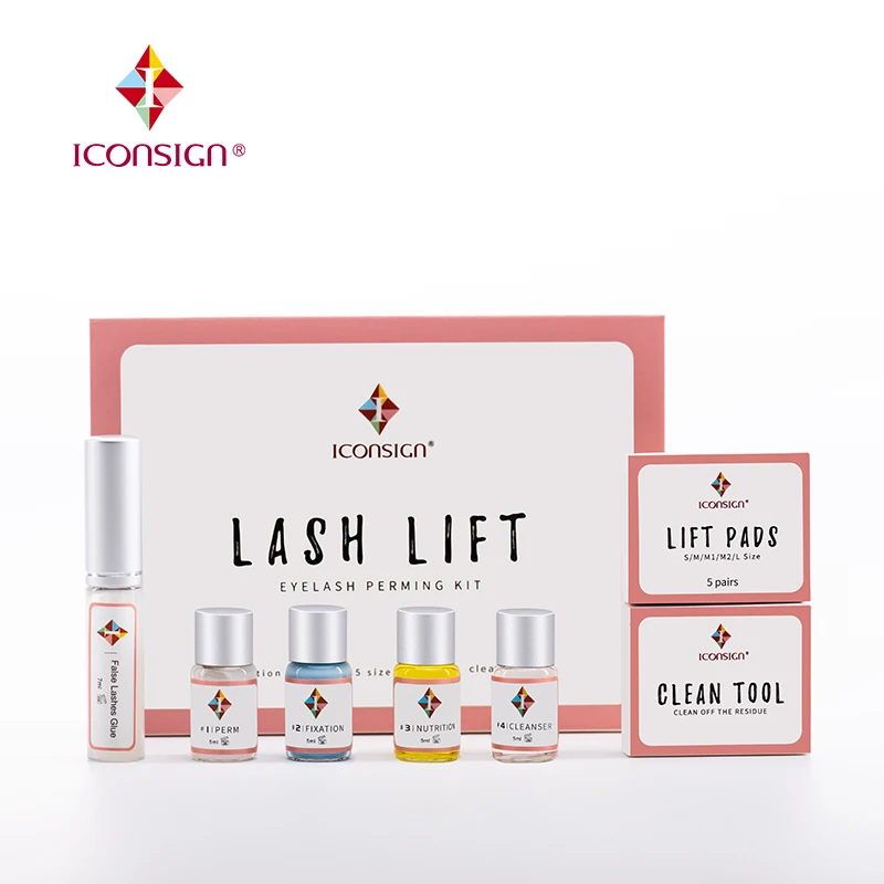 5 компл./лот ICONSIGN набор для подтяжки ресниц салонный косметический лосьон