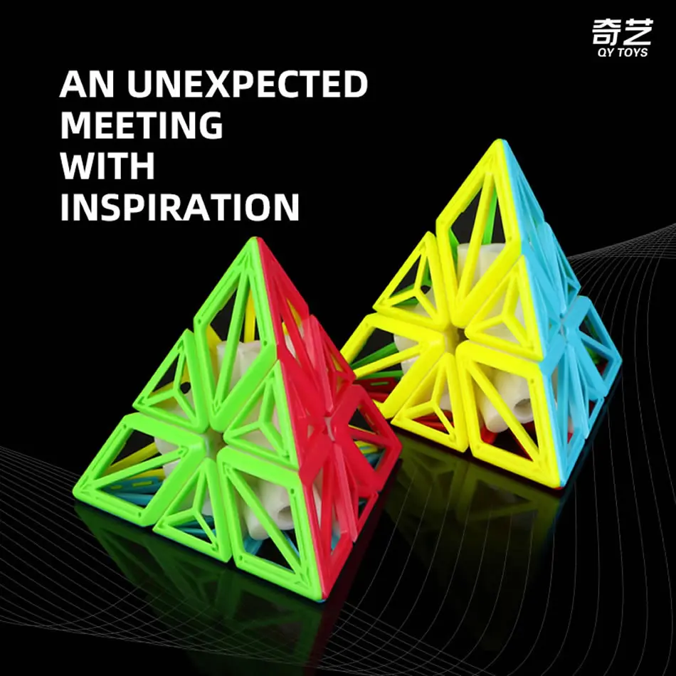 Высококачественный QiYi DNA Pyraminxeds 3x3x3 волшебный куб головоломка Пирамида скорость Рождественский подарок идеи детские игрушки для детей