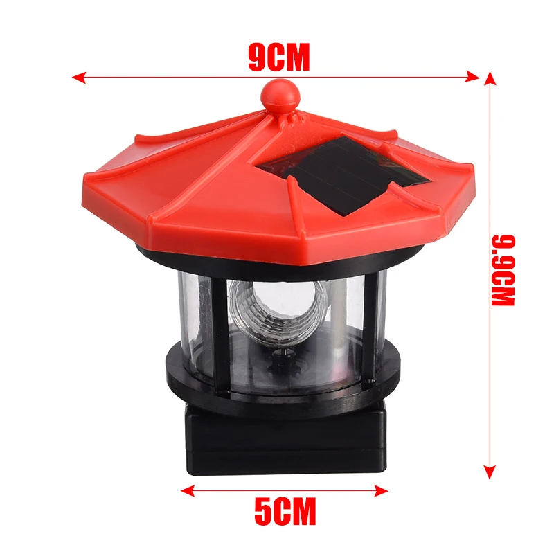 LED Solar Powered Lighthouse Statue Romantic Mediterranean Style Rotating Garden Yard Outdoor Lighting Decor Solar Lamps