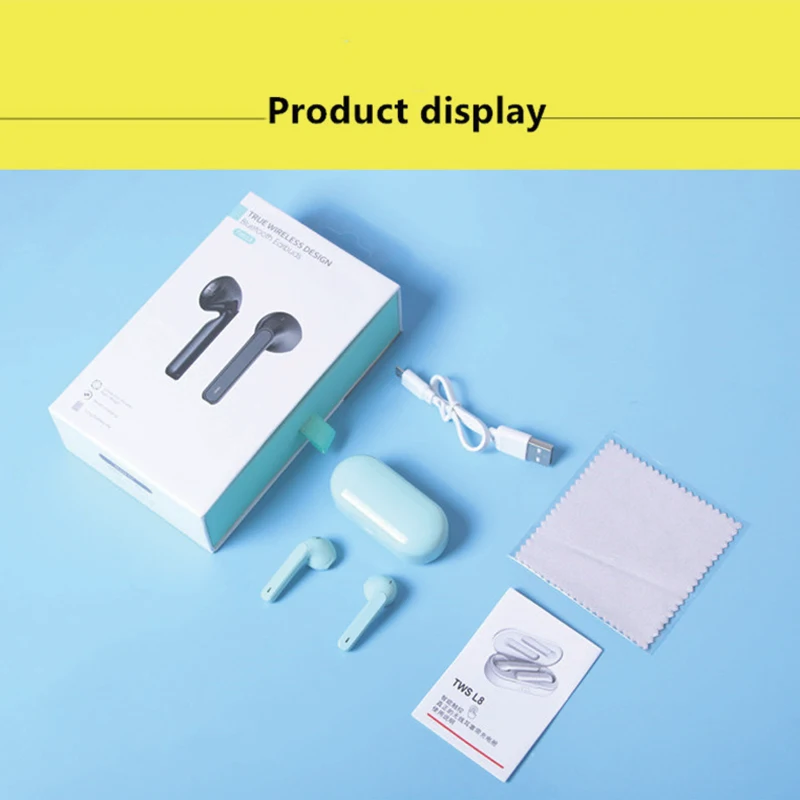 L8 5 0 TWS Wireless Earphone Bluetooth Earphones Waterproof Sport Headset Earbuds Power Bank Headset For Huawei IPhone Xiaomi