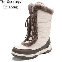 Женские зимние ботинки из кожи с натуральным лицевым покрытием; Короткие Плюшевые Водонепроницаемые зимние ботинки; повседневные теплые ботинки из натуральной кожи на шнуровке с шерстью