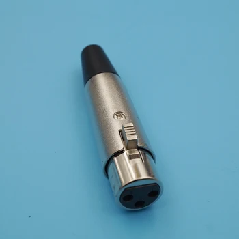 

20pcs 3Pin Xlr Connector Microphone Plug Female Silver Socket Music Desk Cannon Xlr Microphone Connector Professional Audio Plug