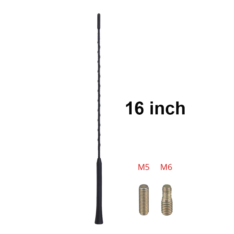 Автомобильная антенна универсальная для Pontiac Ferrari GMC для Lexus Suzuki Scion Jaguar с винтом M5 M6 " 11" 1" приём сигнала автомобиля - Цвет: 16 inch