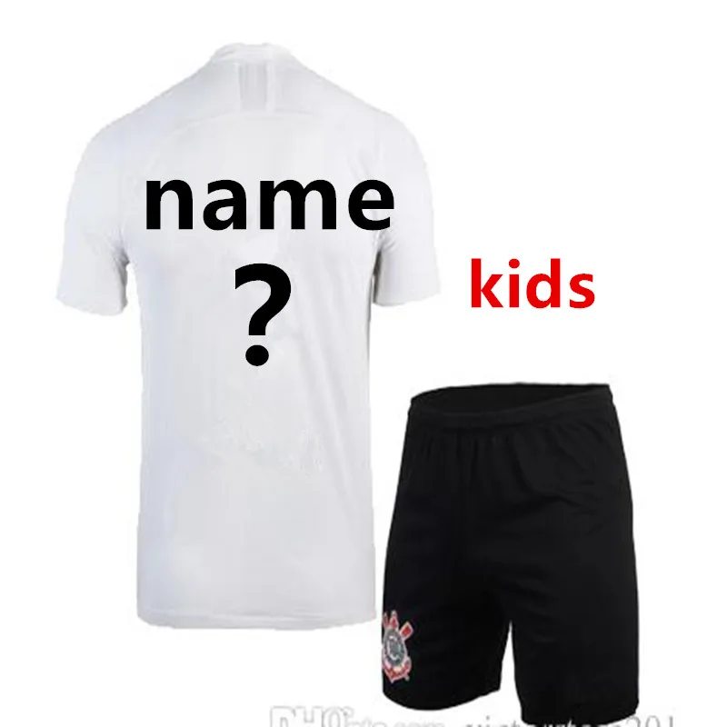 Corinthian Ronaldo Inspired Домашний Детский комплект, футбольные майки JONATHAS JADSON 19 20 CASSIO Camisas, Детский комплект, футбольная рубашка - Цвет: kids