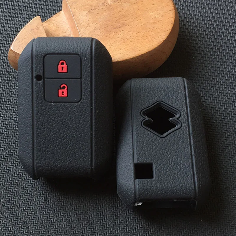 ZAD 3 кнопки дистанционного ключа силиконовый резиновый чехол для ключа автомобиля набор для suzuki swift wagon R японский Монополия Тип 3c - Название цвета: black with red