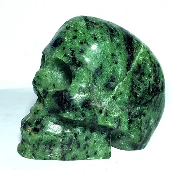 

Natural cranium epidote quartz crystal Stones home decorative wedding Halloween DIY decorations gift chakras Reiki skulls