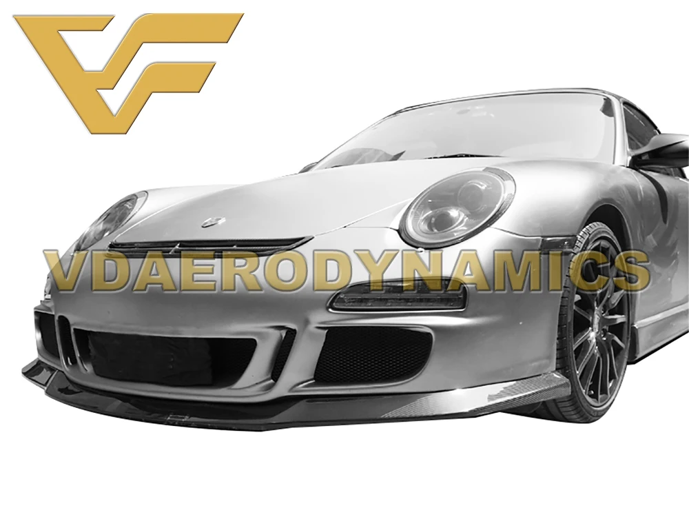 Подходит для 04-11 997 997,1 997,2 Porsche 911 Carrera S 4 4S GTS VAD-GT3 полный комплект кузова передний бампер задний бампер боковые юбки - Цвет: 04-07 Front Bumper