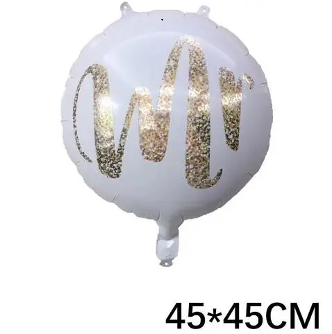 1PC Только что женатый воздушный шар Mr Mrs сердце любовь большая роза Золото Алмаз вечерние украшения невесты Большой Свадебный шар невесты быть помолвкой - Цвет: 1PC