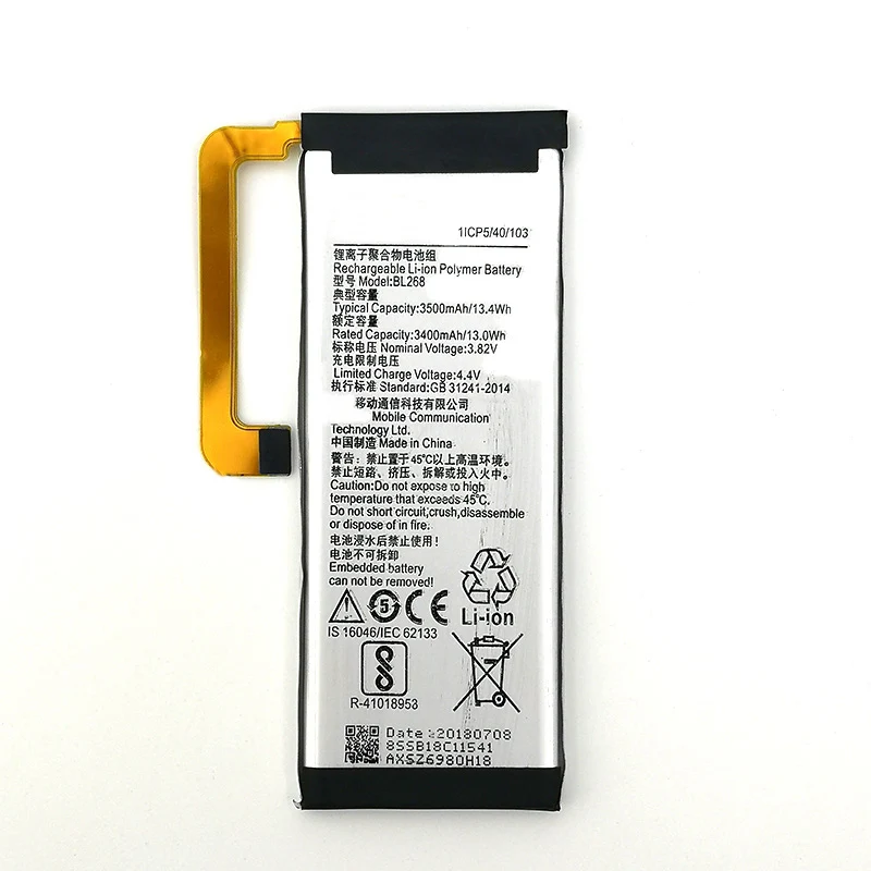 Новый оригинальный 3500mAh BL268 аккумулятор для lenovo BL268 Zuk Z2 Z2131 Высококачественный аккумулятор + номер отслеживания