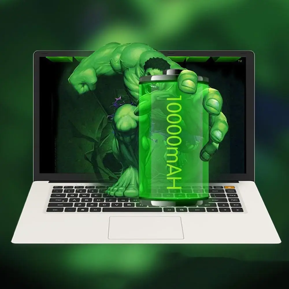 15.6 Inch Ultraslim Laptop Long Last Battery Big Screen HD 1366x768 Activated Camera WIFI Notebook 4+64GB 1366x768